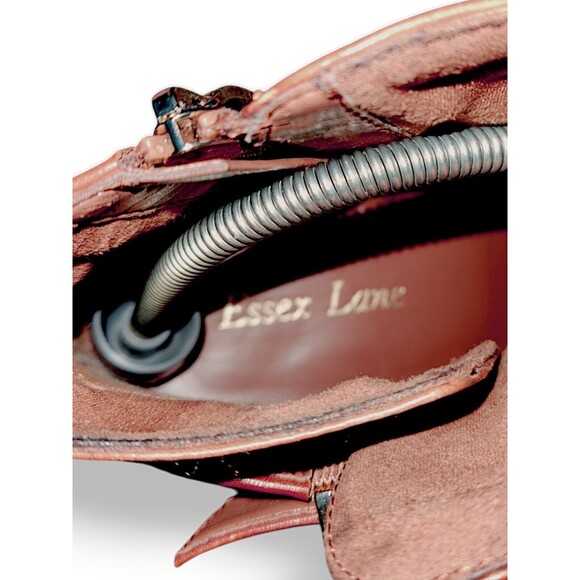 Essex Lane Ankle Fall’s Gold Bootie Western Cowgirl Side Zip Size 9 - Picture 4 of 5